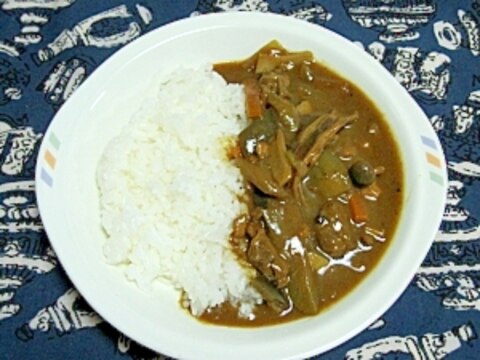 シーフードときのこと夏野菜のカレー